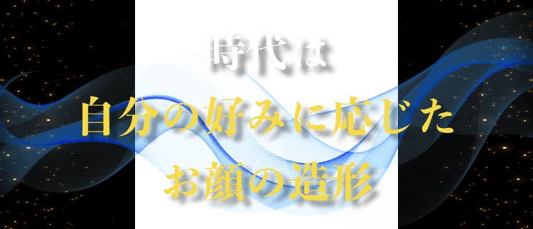 時代は自分の好みに応じたお顔の造形